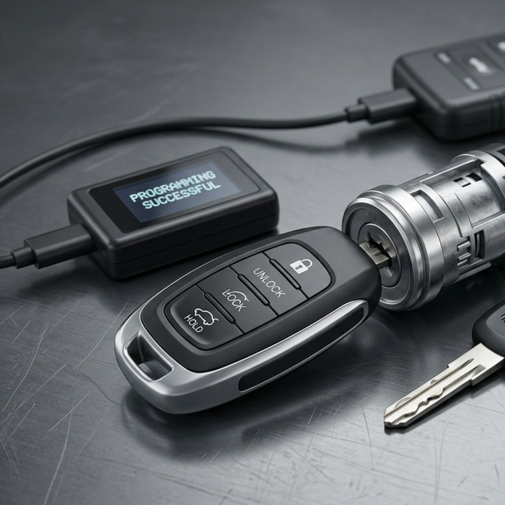 Macmanuel Lock & Key Services provides car key fob replacement and programming services in Hawthorne, CA, and surrounding areas including Compton, Huntington Park, West Carson, Cerritos, Long Beach, and the greater Los Angeles area. Our mobile automotive locksmith programs and replaces key fobs quickly, ensuring reliable vehicle access and convenience.